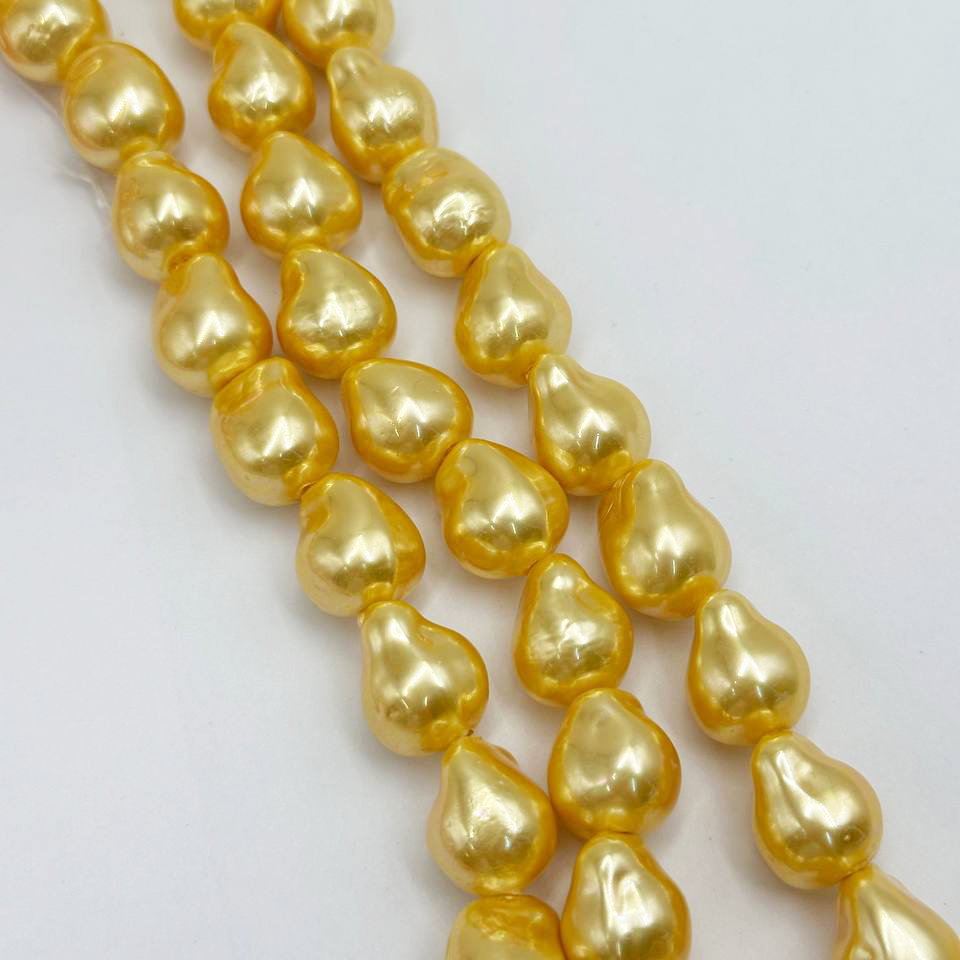 Майорка касуми цвет желтый размер 12*14мм